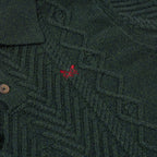 Crew Clothing Company Cable Knit Button Neck Jumper