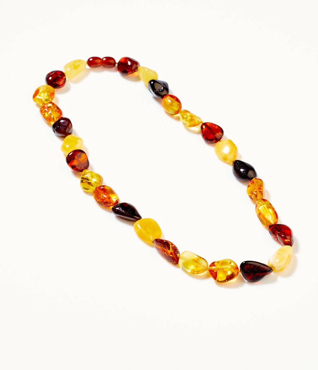 RAW Amber Multicolour Beaded Necklace 45cm