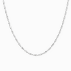 Twisted Chain Necklace in Sterling Silver