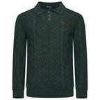 Crew Clothing Company Cable Knit Button Neck Jumper