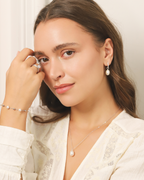 Large Freshwater Pearl Pendant Necklace in Sterling Silver