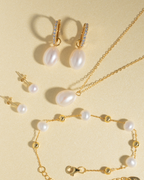 Large Freshwater Pearl Pendant Necklace in 18k Gold Vermeil