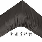 OLIVIA ROCCO Fitted Sheets Plain Dye Super Soft Easy Care Bed Linen Sets Easy-Care Hotel-Quality Comfort
