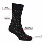 Sock Stack Mens Diabetic Non Elastic Cotton Socks 6 Pairs Size 6-11 Black Reinforced Heel Toe Multipack Value