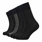 Sock Stack Mens Diabetic Non Elastic Cotton Socks 6 Pairs Size 6-11 Black Reinforced Heel Toe Multipack Value