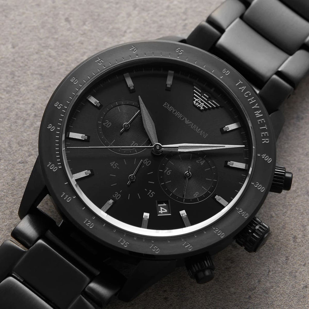 Emporio Armani AR11242 Mario Men's All Black Watch