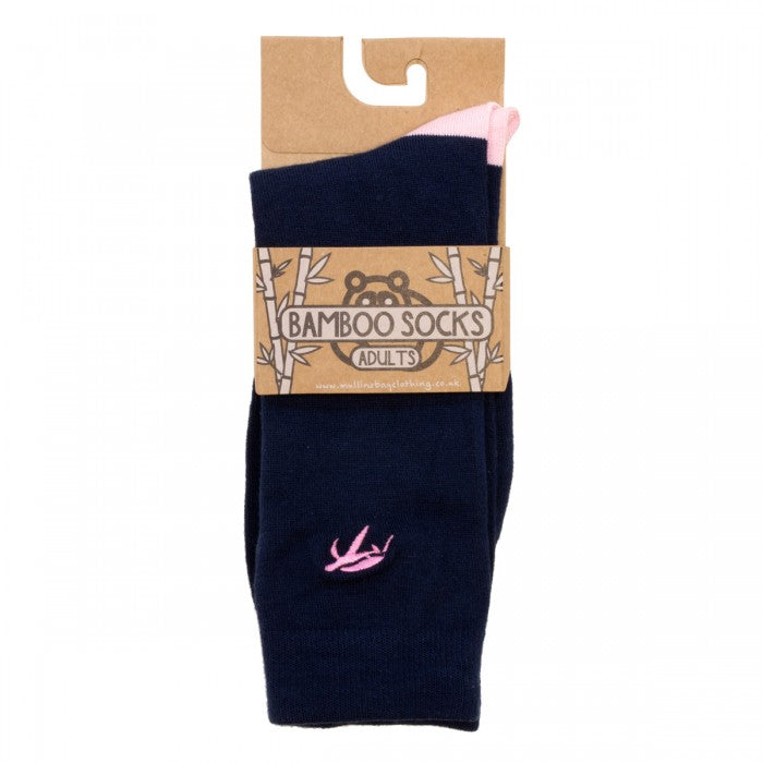 Mullins Bay Children's Bamboo Socks - Navy / Pink