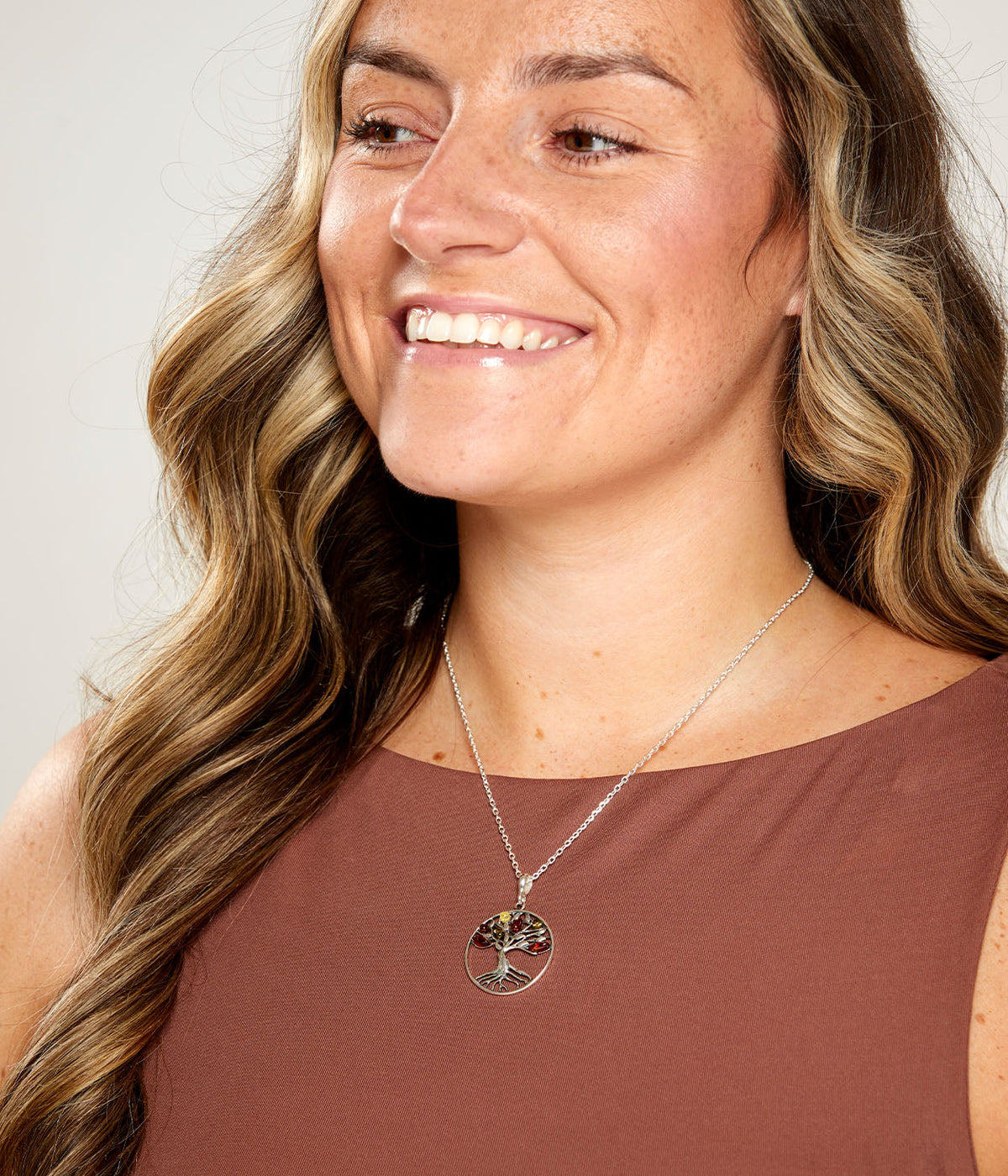 Amber Tree of Life Necklace