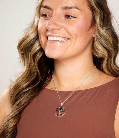Amber Tree of Life Necklace