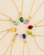 Pink Sapphire Pendant Necklace in 18k Gold Vermeil