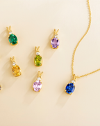 Emerald Pendant Necklace in 18k Gold Vermeil