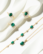 Emerald Pendant Necklace in 18k Gold Vermeil
