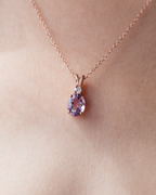 Amethyst Pendant Necklace in 18k Rose Gold Vermeil