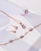 Amethyst Pendant Necklace in 18k Rose Gold Vermeil