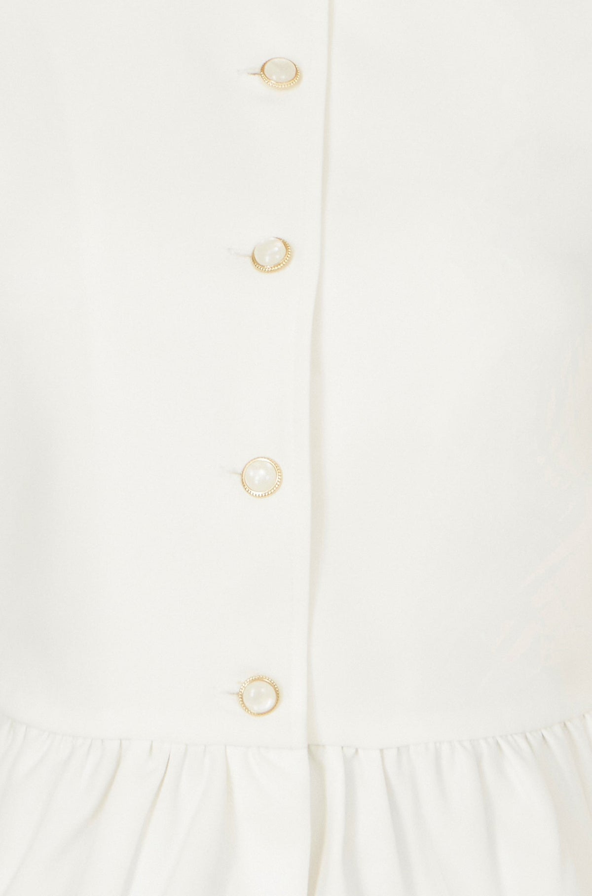 Yumi White Peplum Fitted Jacket