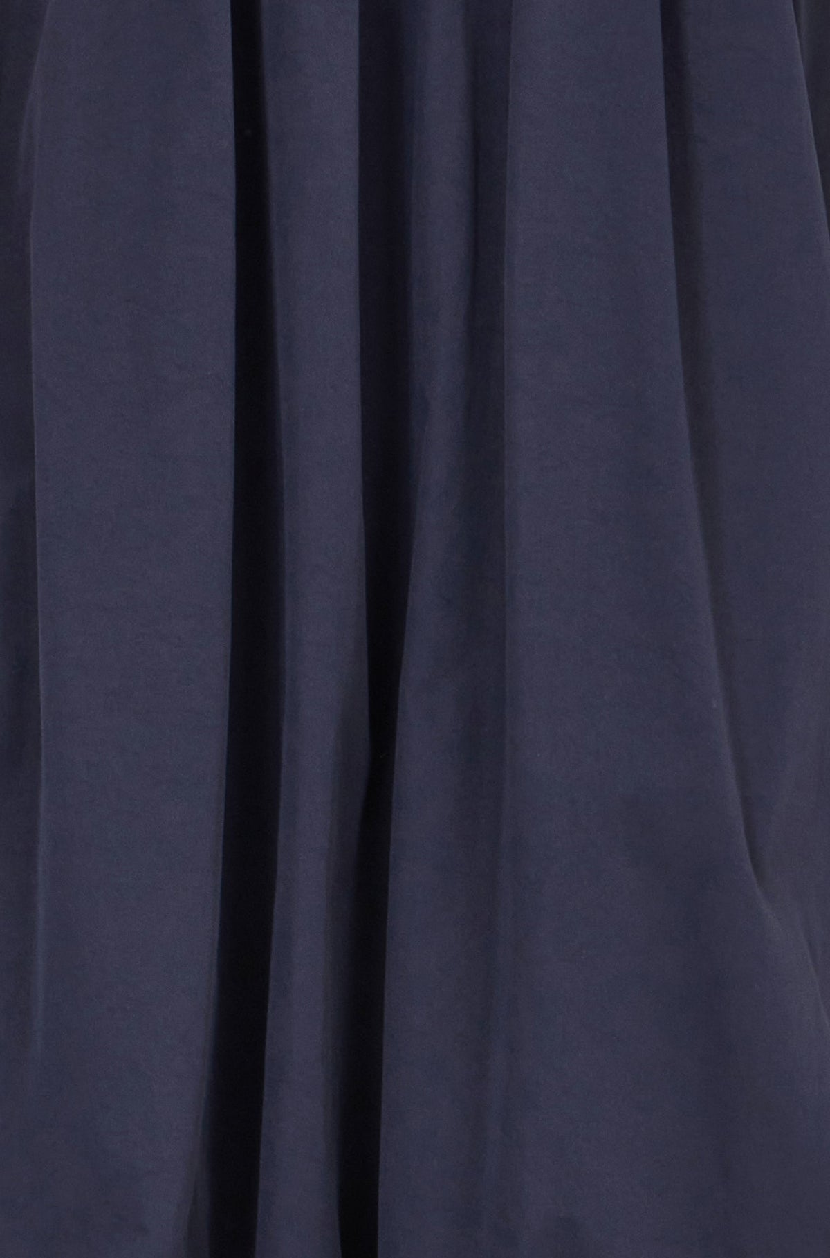 Yumi Navy Satin Bubble Hem Midi Skirt