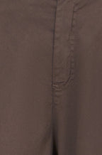 Yumi Brown Cotton Canvas Chino Trousers