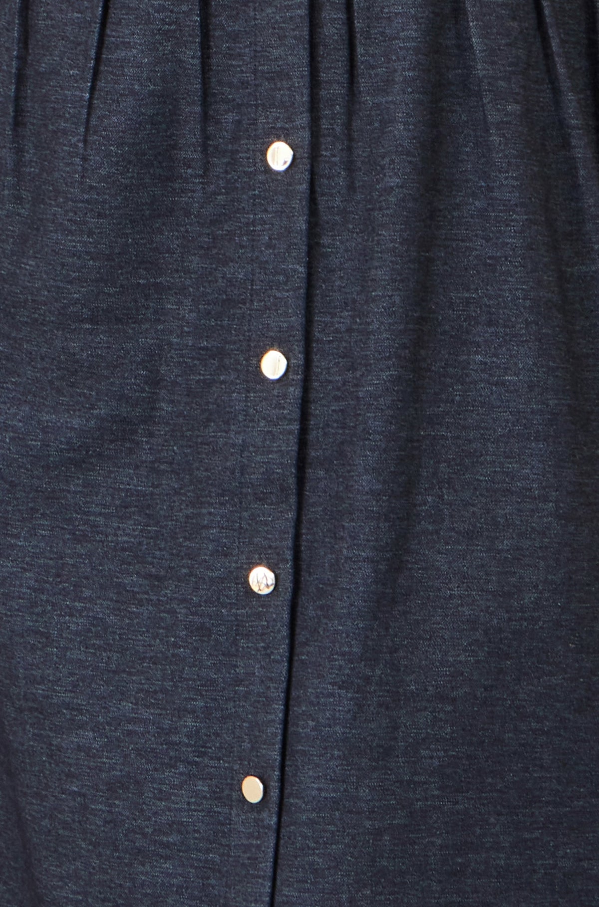 Yumi Navy Stretch Midi Shirt Dress