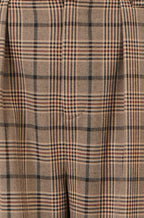 Yumi Brown Check Wide Leg Trousers