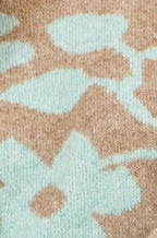 Yumi Brown Floral Intarsia Relaxed Fit Jumper