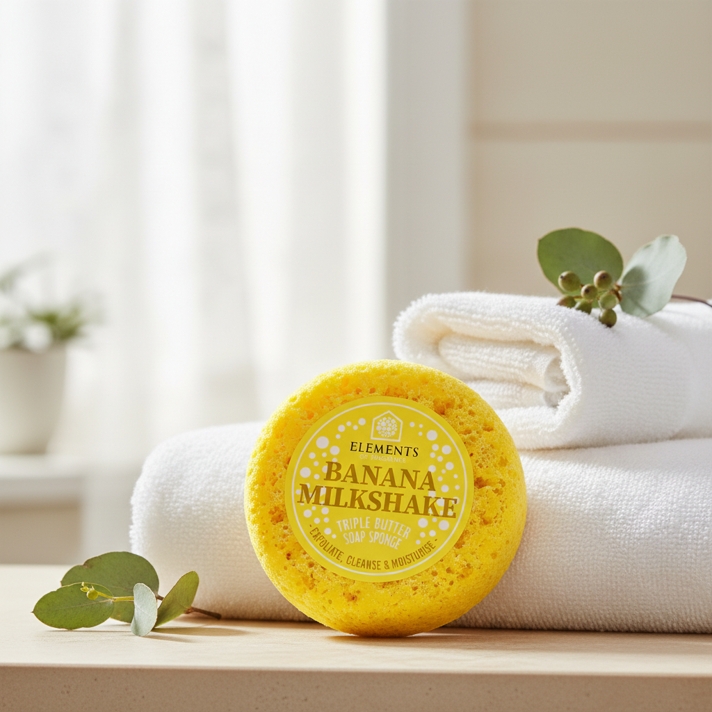 Banana Milkshake Soap Sponge