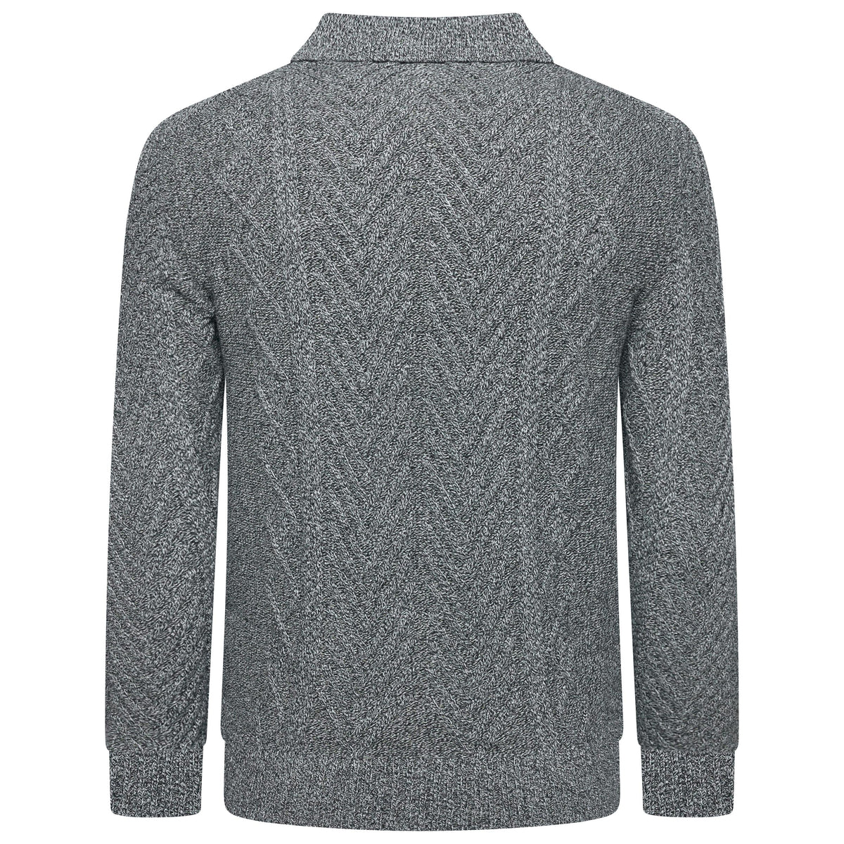 Crew Clothing Company Cable Knit Button Neck Jumper