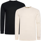 One Brand Crew Neck Waffle Knit T-Shirt