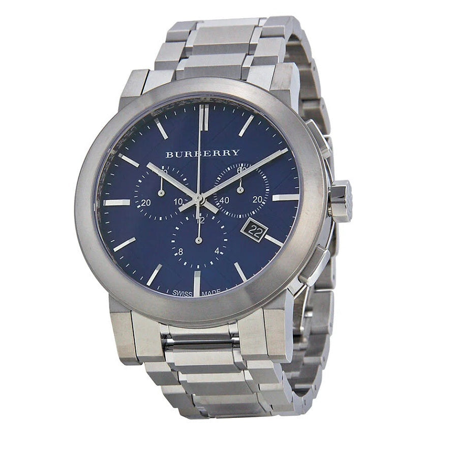 Burberry BU9363 The City Men's Silver & Blue Chronograph Watch