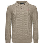 Crew Clothing Company Cable Knit Button Neck Jumper