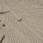 Crew Clothing Company Cable Knit Button Neck Jumper