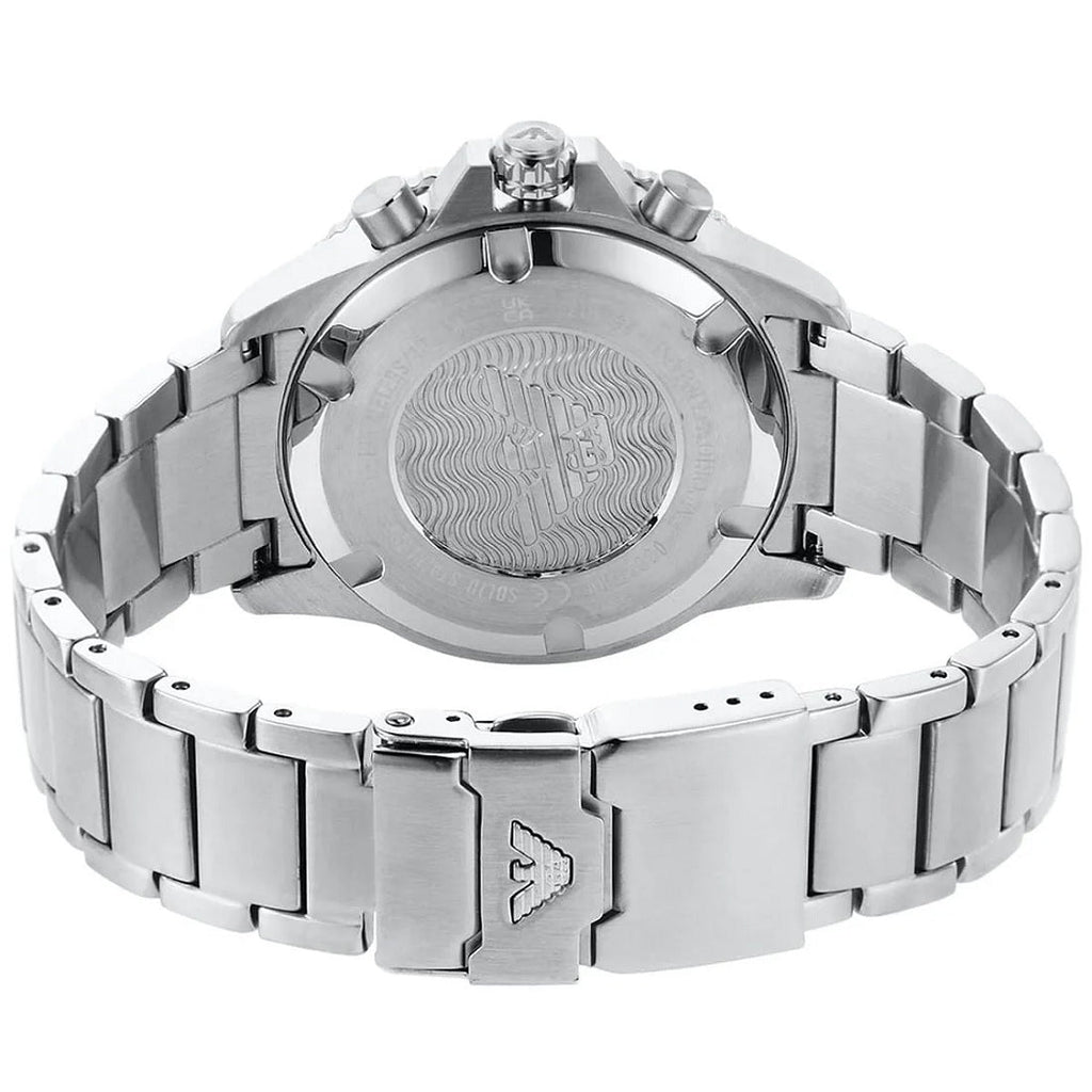 Emporio Armani AR11360 Men's Diver Style Silver & Black Watch