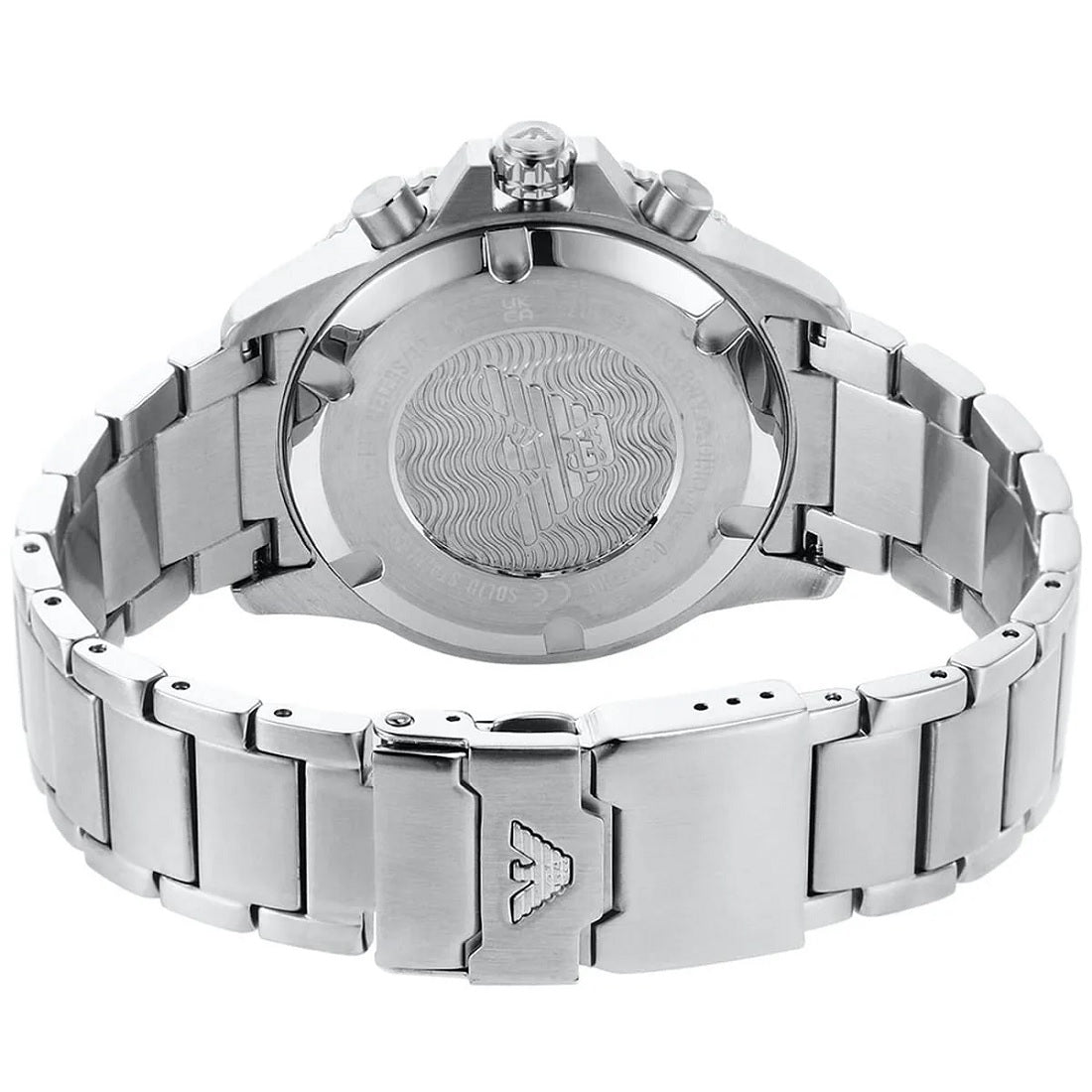 Emporio Armani AR11360 Men's Diver Style Silver & Black Watch