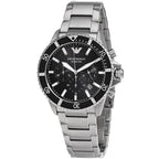 Emporio Armani AR11360 Men's Diver Style Silver & Black Watch
