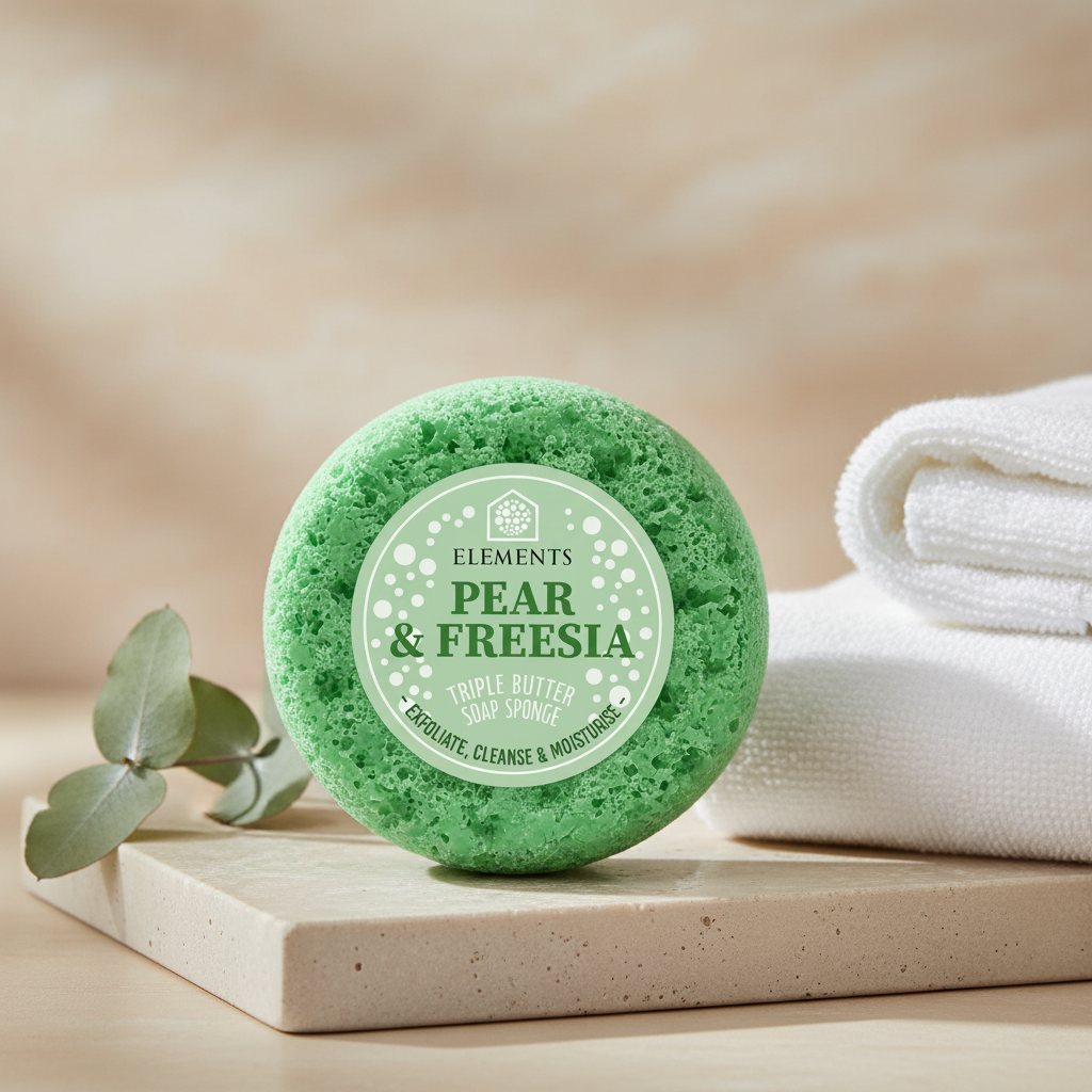English Pear & Freesia Soap Sponge