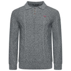 Crew Clothing Company Cable Knit Button Neck Jumper