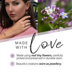 Mixed Flower & Poppy Oval Pendant Necklace
