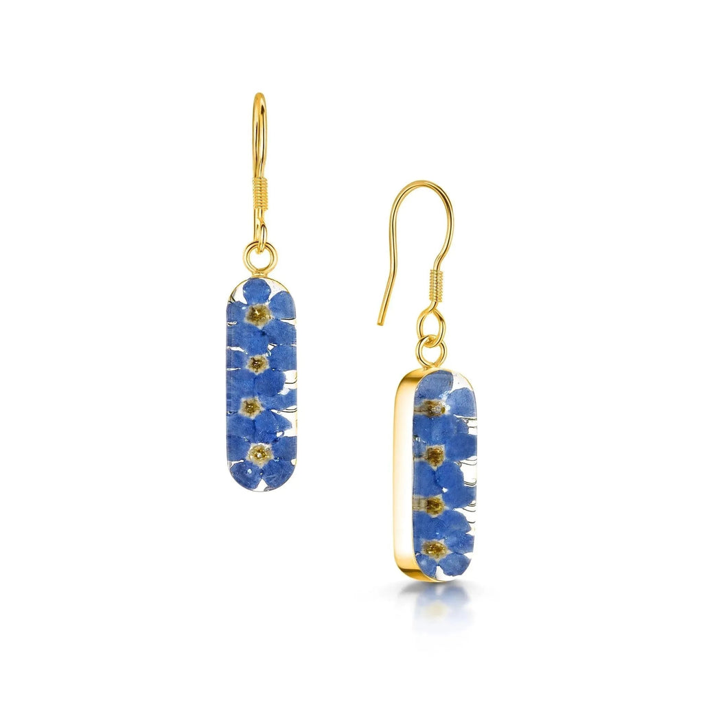 Forget-Me-Not Vertical Bar Drop Earrings