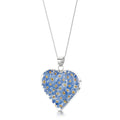 Forget-Me-Not Heart Large Pendant Necklace