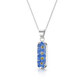Forget-Me-Not Vertical Bar Pendant Necklace