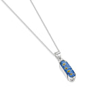 Forget-Me-Not Vertical Bar Pendant Necklace