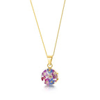 Purple Haze Round Pendant Necklace