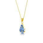 Forget-Me-Not Necklace Teardrop Pendant