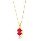 Poppy Oval Pendant Necklace