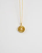 Sun Shell Pearl Locket Necklace