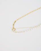 Chain Link Pearl Necklace