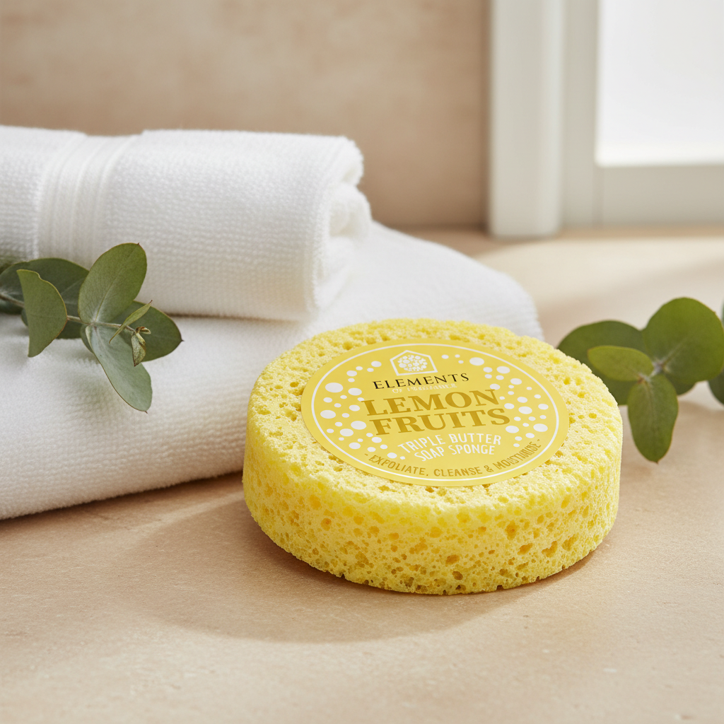 Lemon Fruits Soap Sponge