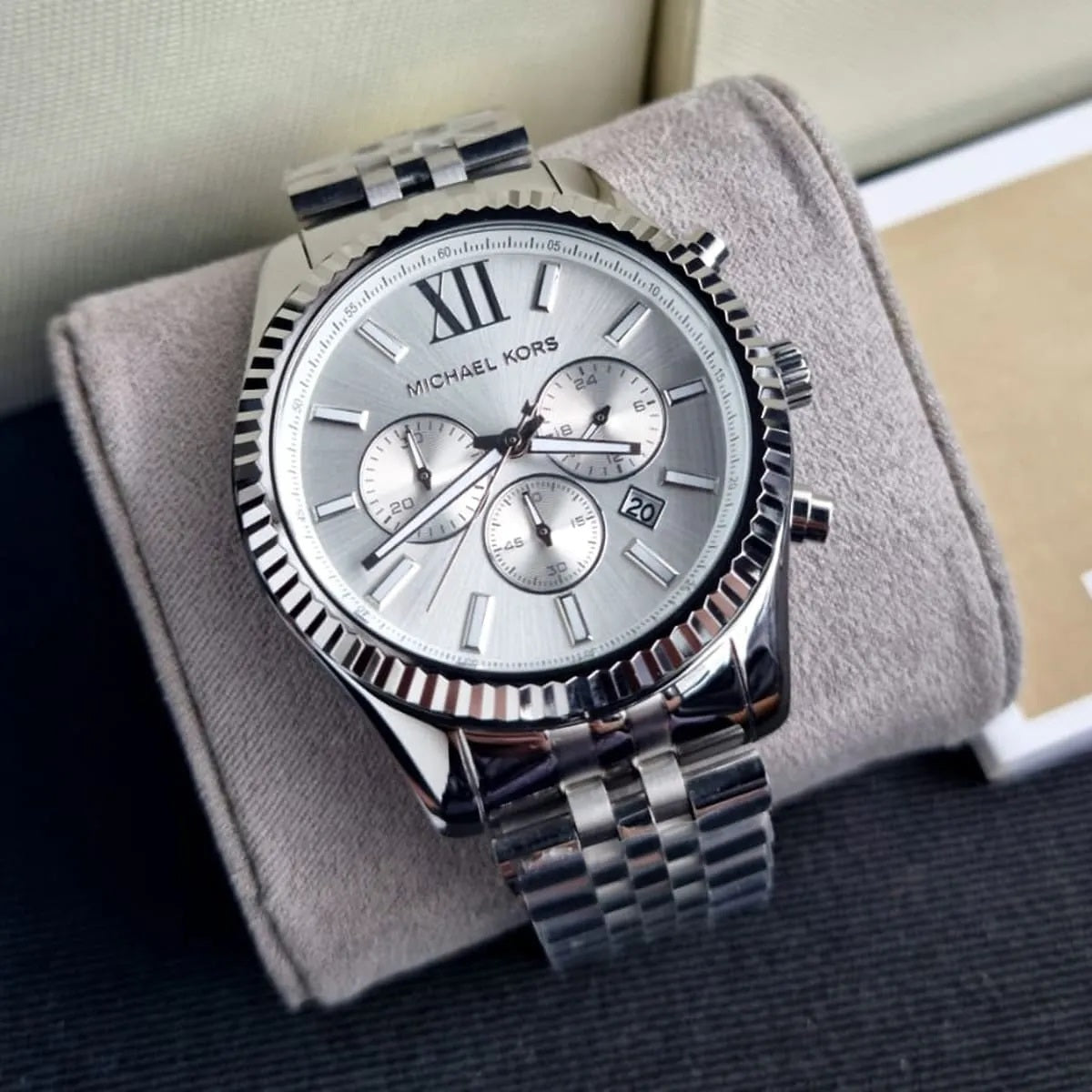 Michael Kors MK8405 Lexington Men's Silver Watch