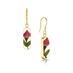 Rose Oval Drop Earrings
