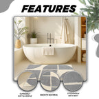 OLIVIA ROCCO Stockholm Bath Mat Non Slip Backing Super Soft Water Absorbent Cotton Blend