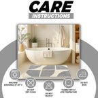 OLIVIA ROCCO Stockholm Bath Mat Non Slip Backing Super Soft Water Absorbent Cotton Blend
